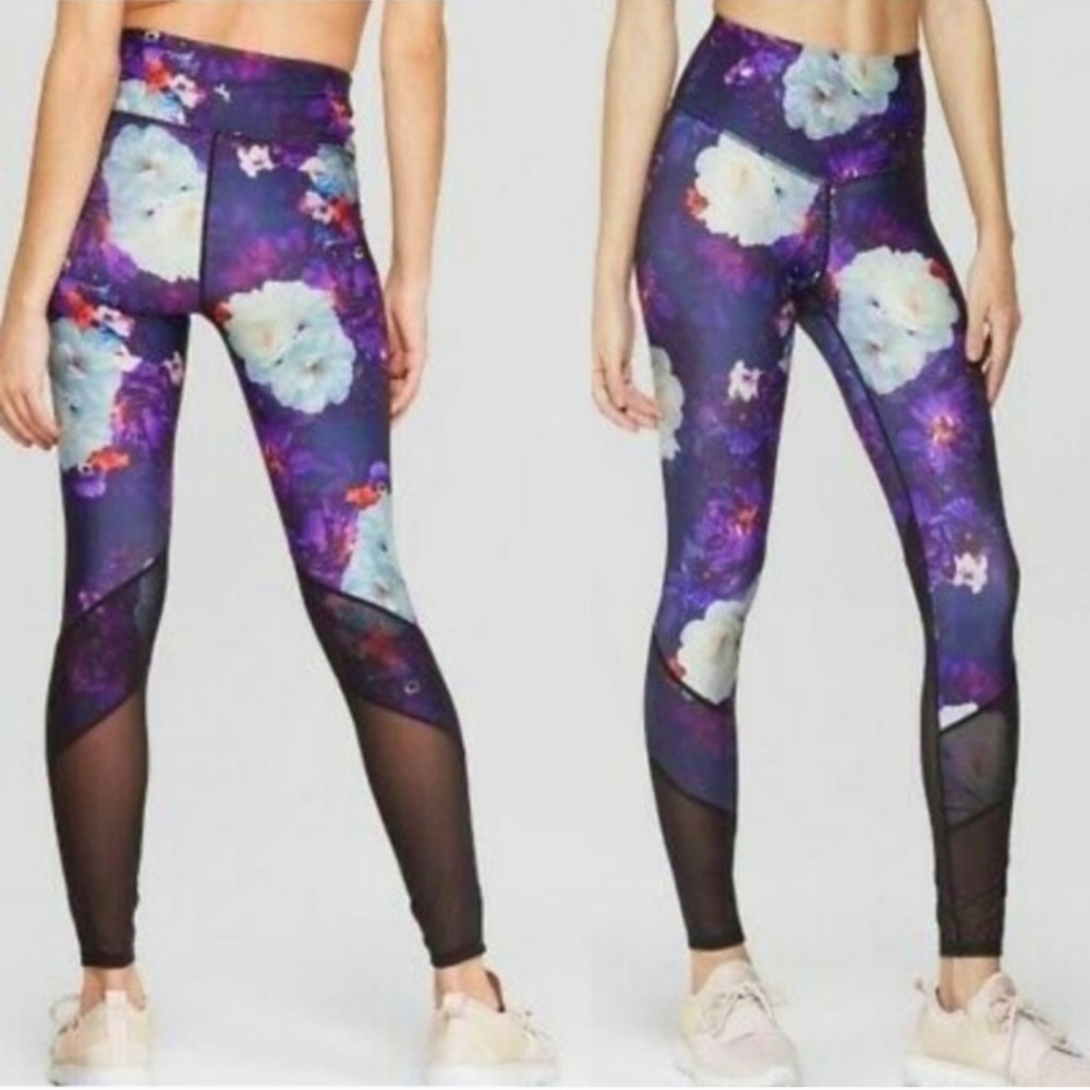 JOYLAB Floral Mesh Vented High Rise Legging NWT M